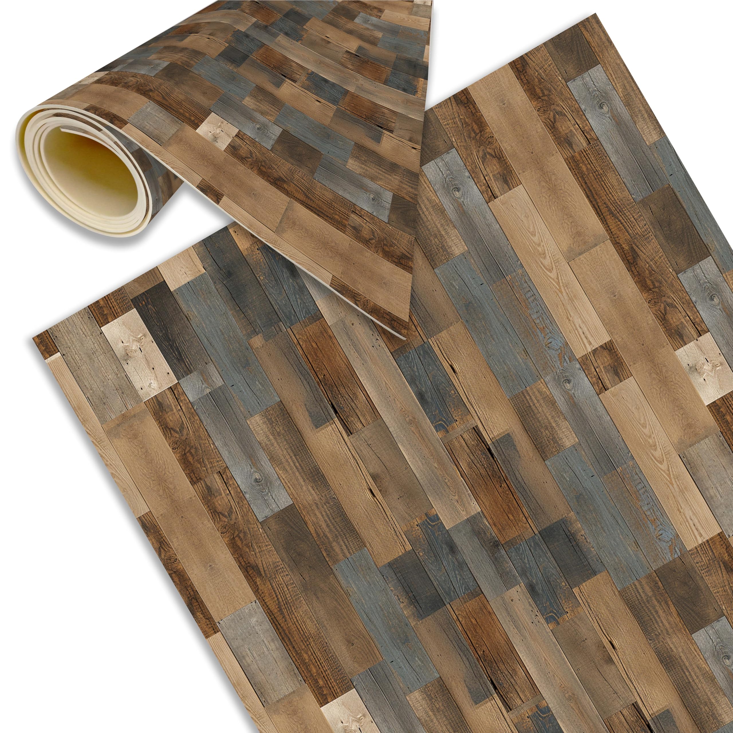 DECORA TU MUNDO - Alfombra Vinílica Cocina Lavable Antideslizante Imitacion Madera - Tapete para Salón, Comedor, Dormitorio, Pasillo o Terraza (Vintage, 120x60 cm)