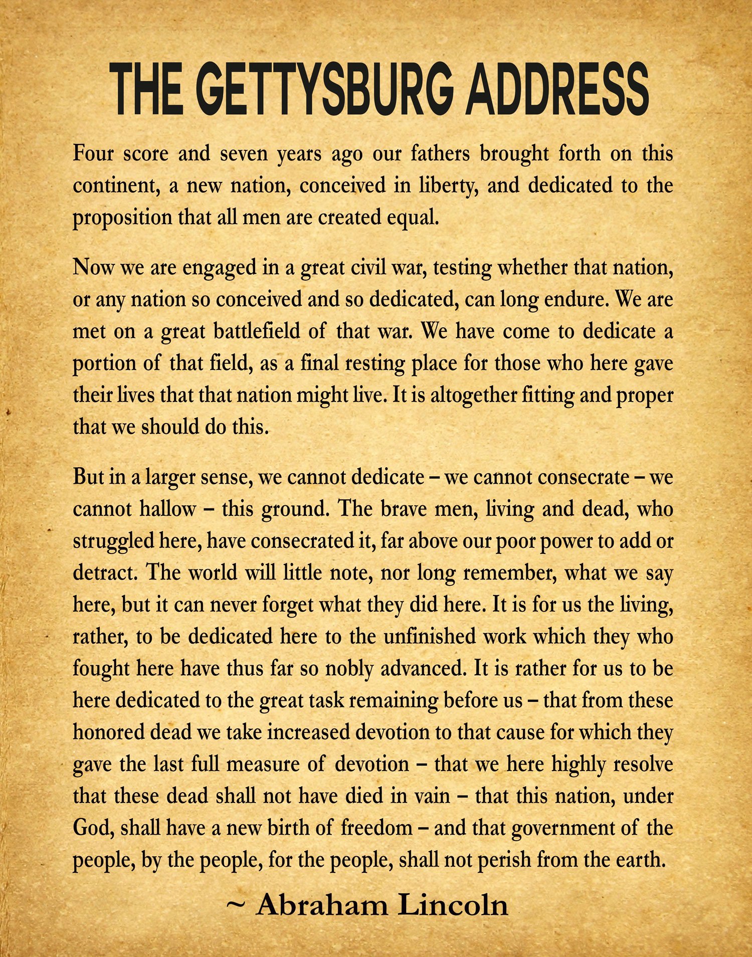 Gettysburg Address Speech Quotes Gettysburg Address Wikipedia