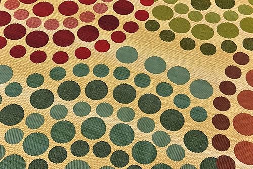 Miniatura 5 de Unique Loom - Alfombra colección de círculos abstractos, de transición para interiores y exteriores, beige, Polipropileno, Beigeanaranjado