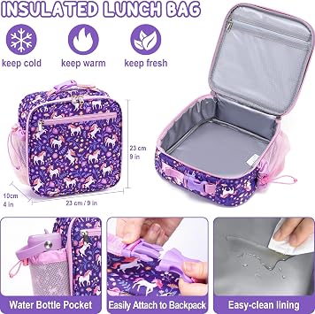 Fimibuke Kids Bento Lunch Box with Thermo, Leakproof Toddler Bento Box