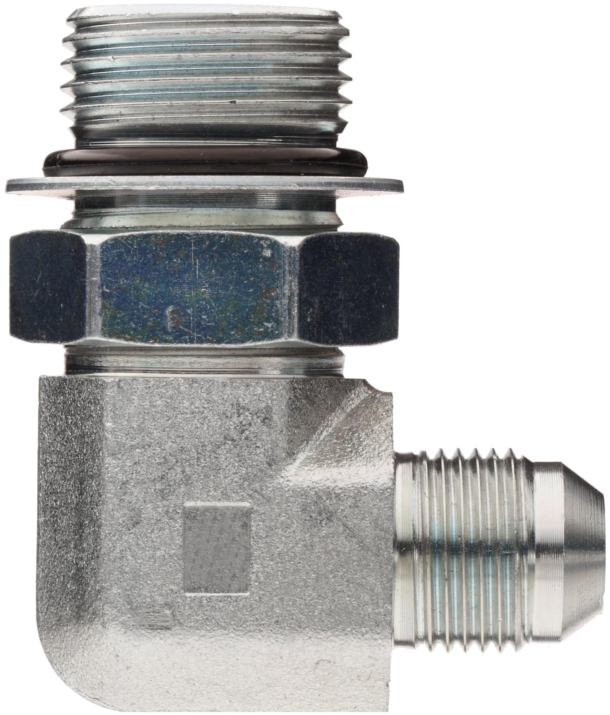 Brennan 6801-06-08-NWO-FG Forged Steel JIC Flared Tube Fitting, 90 Degree Elbow, 3/8