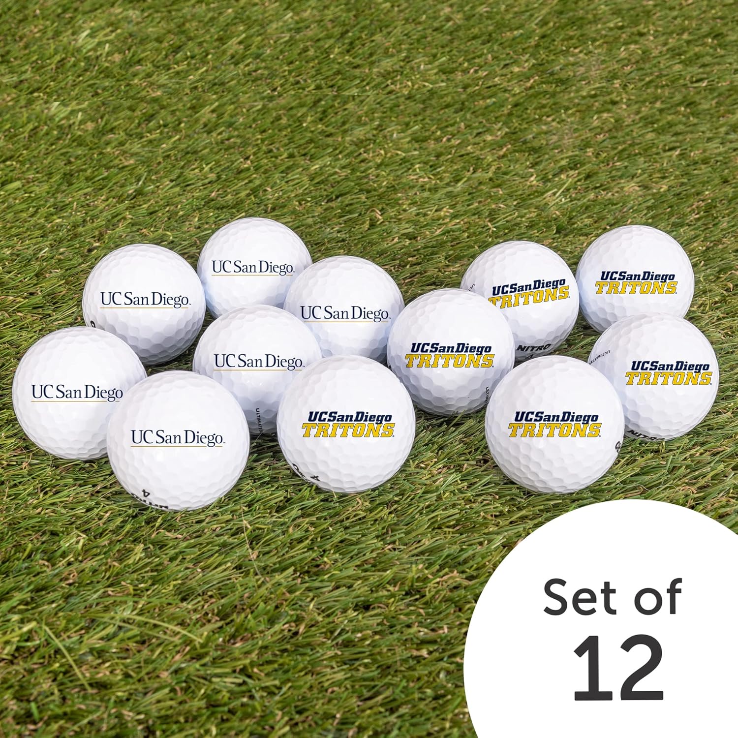 Desert Cactus University of California San Diego Golf Balls 12 Pack – UCSD Tritons Full Color Dozen – Officially Licensed Sport Team Accessory