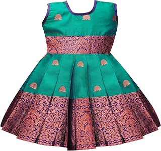 PW PLATYPUS WORLD Baby Girls South Indian Traditional Pattu Pavadai Jacquard Silk Lehenga Choli Price In India