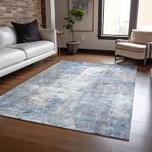 Dalyn Rugs Ravenna RN1 Blue 5' x 7'6" Indoor/Outdoor, Luxury Washable, Bedroom, Living Room, Dining Room, Kitchen, Patio Rug