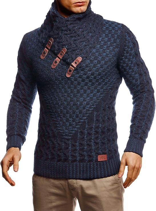ZAPA Maglione Uomo LARGE Grigio Morbido Camouflage Stampato