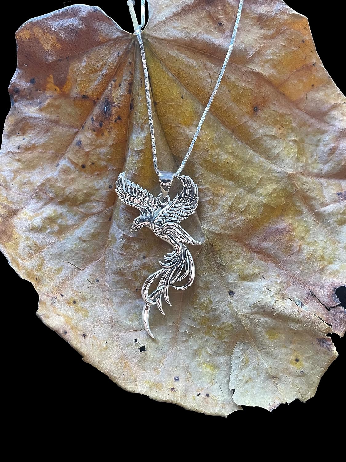 Jewelry Trends Sterling Silver Flying Phoenix Pendant Necklace 18" - Image 11