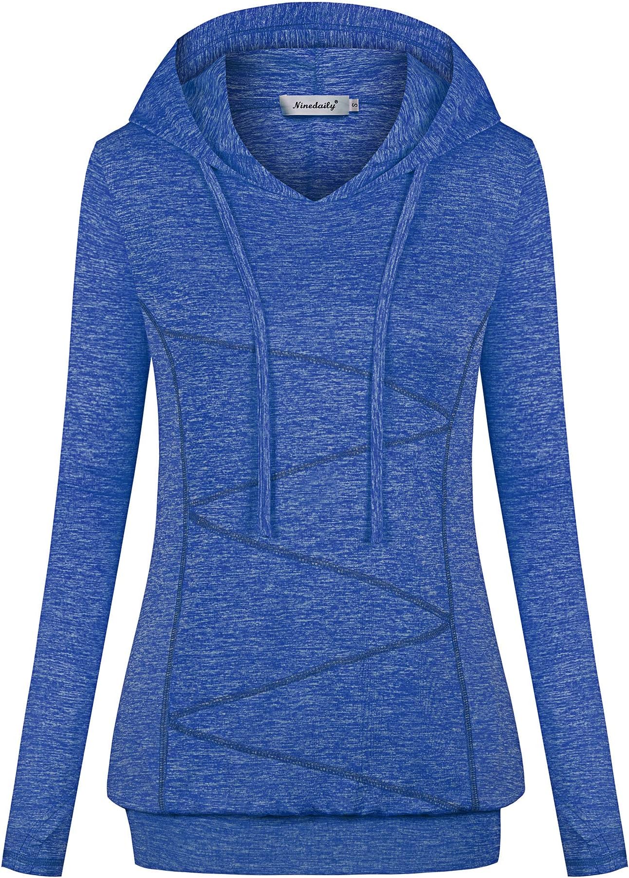 Women's Long Sleeve Hoodies Winter Workout Fitness Tops Exercise Shirt