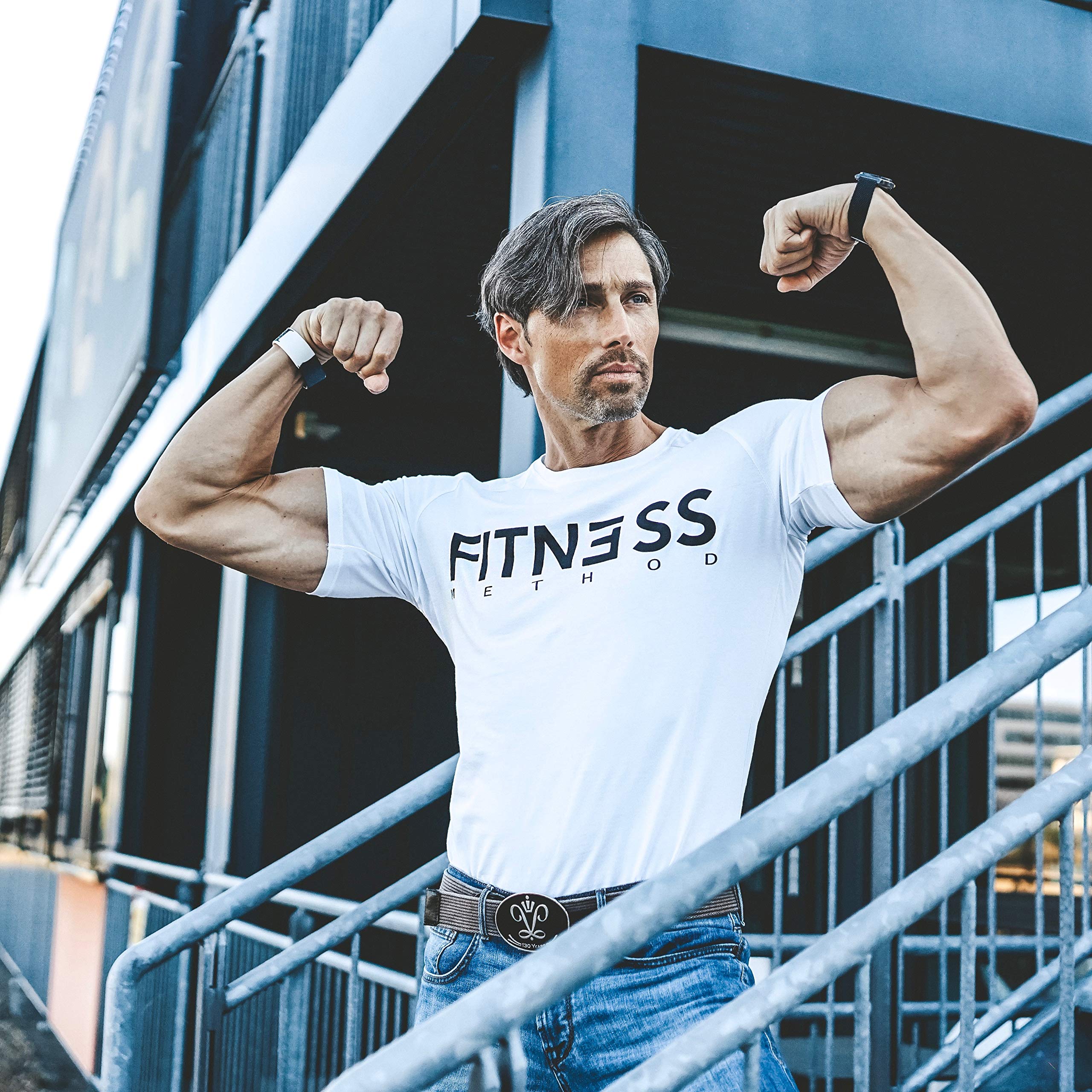 Sport T-Shirt Herren, Slim-Fit Shirt bequem & hochwertig Männer, Rundhals & Tailliert, Training & Freizeit, Gym & Casual Workout Mann, 95% Baumwolle, 5% Elastan