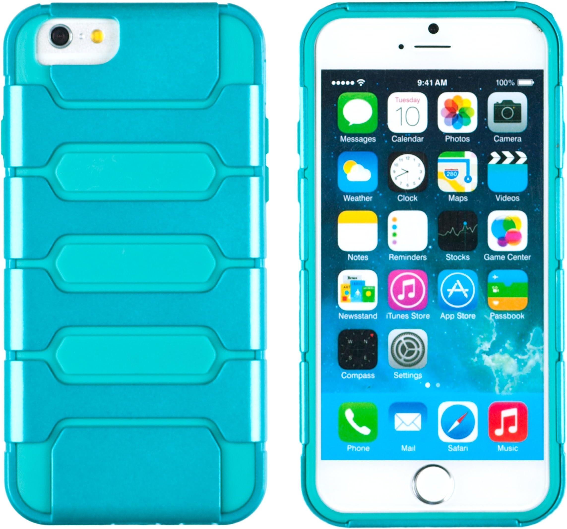 iPhone 6 Plus + Case, DandyCase 2in1 SURVIVOR Full-Body Dual Layer Shock-Protector Slim Case Cover for Apple iPhone 6 Plus (5.5" screen) - LIFETIME WARRANTY (Pink & Black)