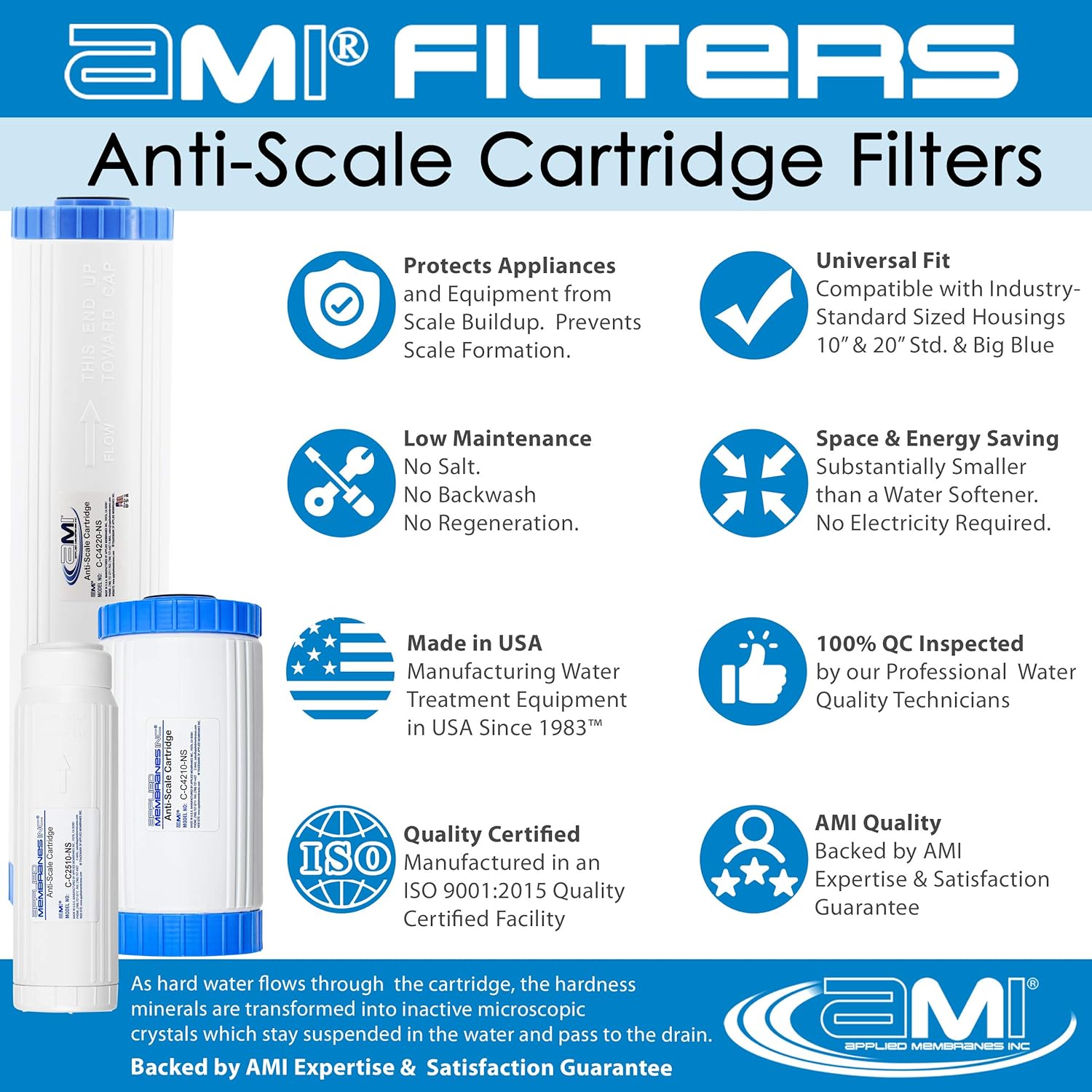Anti-Scale Filter Cartridge for Standard 10" Filter Housing
