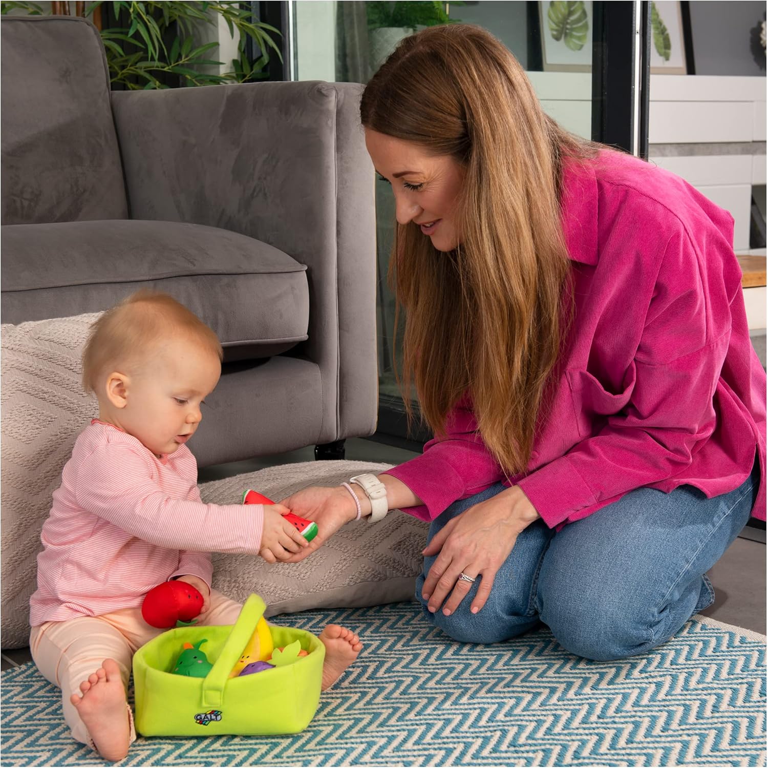 Galt Toys, Fill & Spill Fruit Basket, Soft Activity Toys, Ages 9 Months Plus