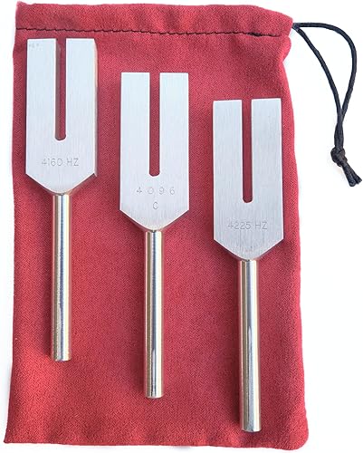 Diapasones de ángel para curación, fabricados en los Estados Unidos, 4160 Hz, 4225 Hz y 4096 Hz (también conocido como sintonizador de cristal),