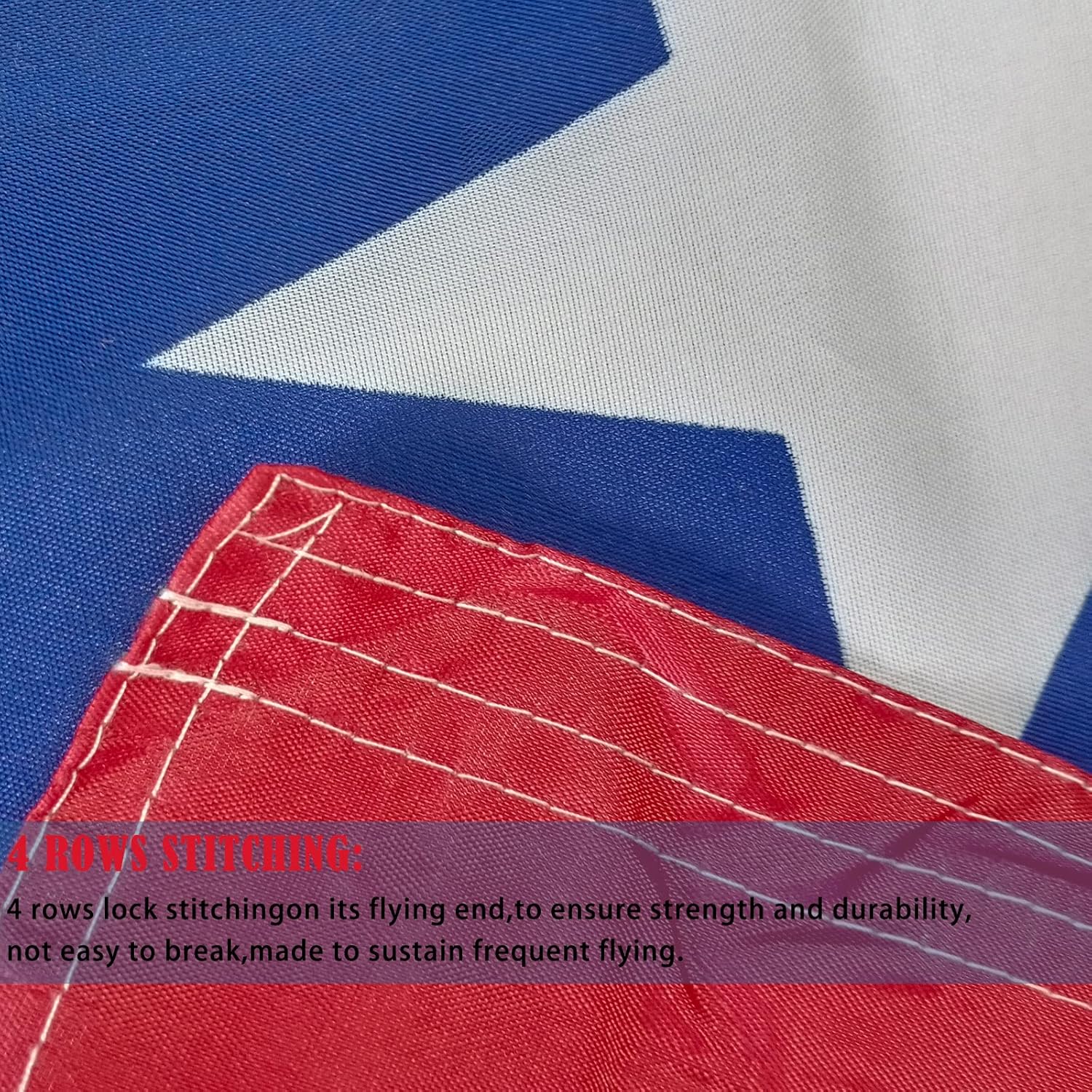 North Carolina Flag Double Sided 3x5 Outdoor- Heavy Duty 3ply North Carolina State Flag Super Durable 4 Rows Stitched Edge Canvas Header with 2 Brass Grommets