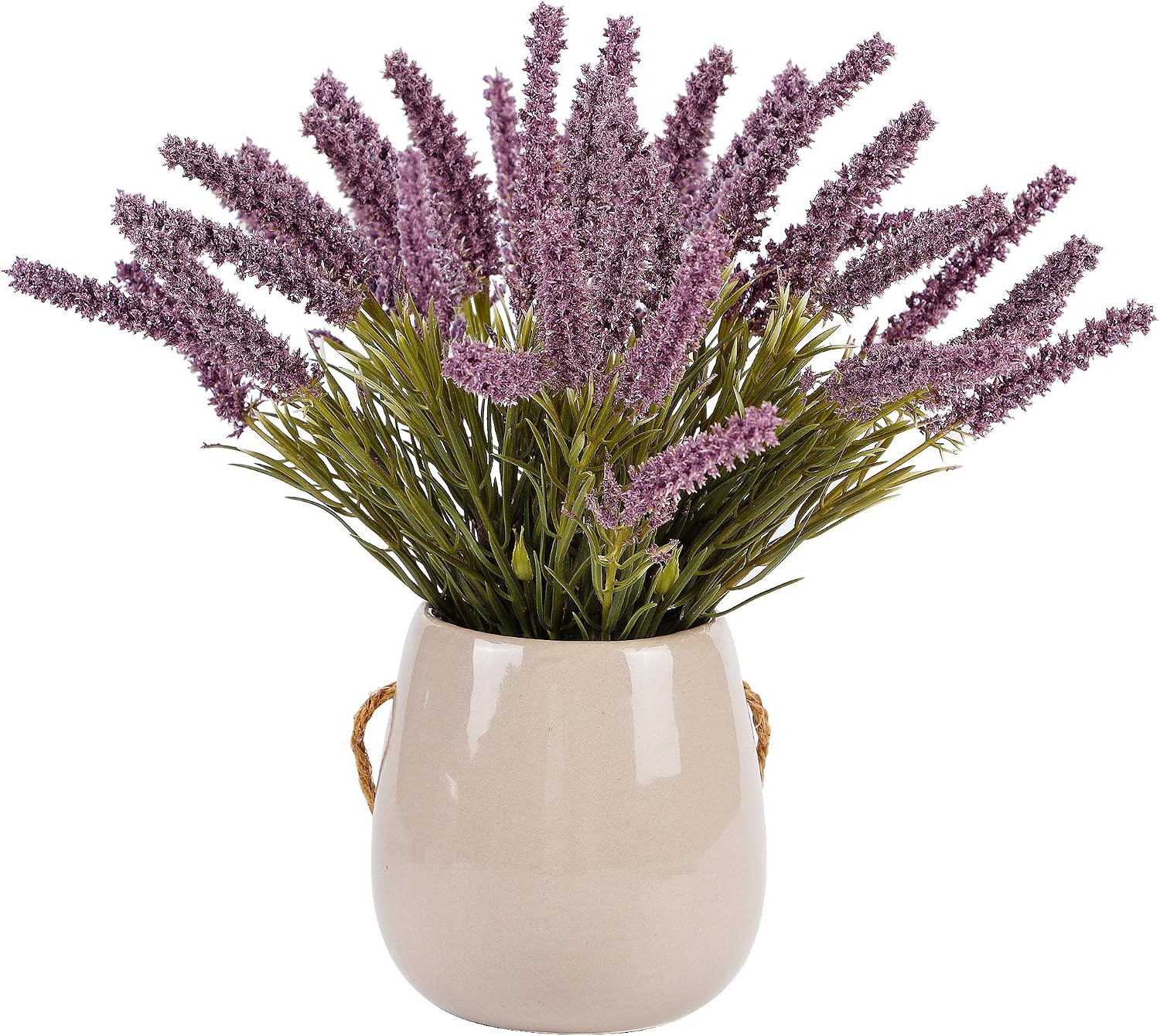 winemana Artificial Lavender Potted Plants with Rope, 9 X 3.7 X 3.7 in, Faux Flower Modern Farmhouse Decor, Easy to Hang, Durable for Home, Bathroom, Coffe Table, Lavender Room, Indoor Outdoor