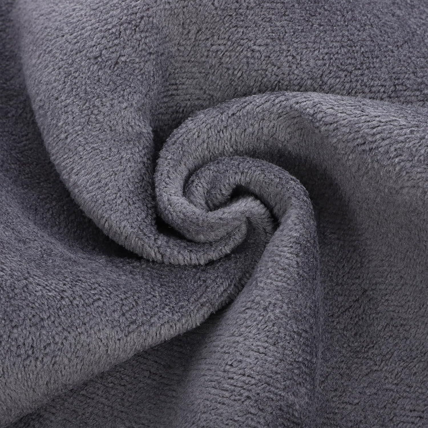 2pcs Super Absorbent Car Drying Towels Reusable Double-Sided Gray Microfiber Wash Cloths for Automotive Detailing and Exterior Cleaning