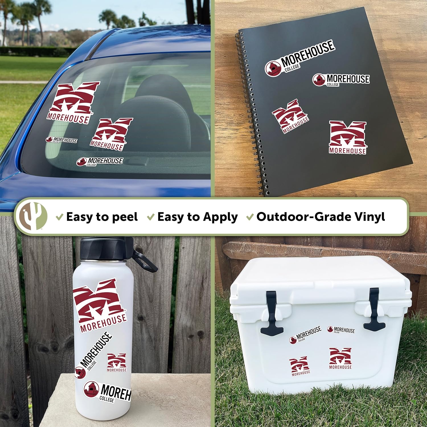 Desert Cactus Morehouse College Sticker Maroon Tigers Vinyl Decals Laptop Water Bottle Car Scrapbook T1 (Type 1-1) - Image 2