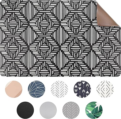 Miniatura 32 de NALALAS Tapete grande para alimentos y agua, tapete de alimentación para gatos Tapete grande impermeable para perros Tapete antideslizante