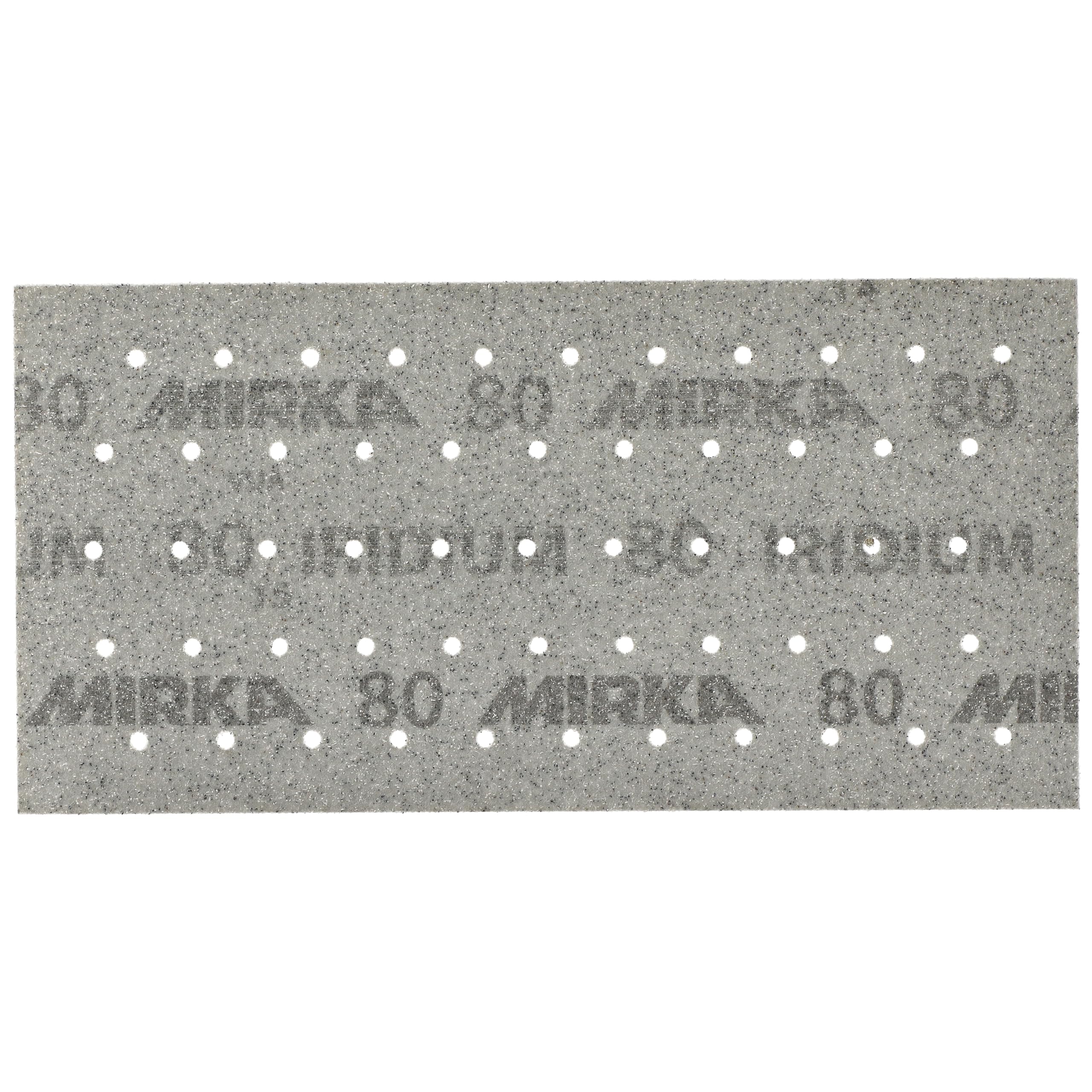 Mirka - papel de lija - Iridium 115x230 mm cierre adhesivo 55 agujeros | Papel de lija premium con cierre adhesivo 55 agujeros ideal para laca masilla imprimación madera acero y plástico