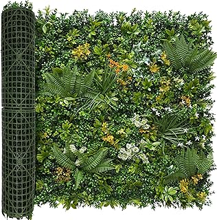 Artificial Green Wall Panels: 40"x120" Faux Greenery Vine Hedge Ivy Privacy Fence Screen with UV Protection&Fake Boxwood Plant Backdrop for Indoor Wedding and Outdoor Garden Backyard Decor