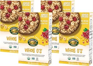Nature's Path Organic Gluten Free Whole O's Cereal, 11.5 Ounce, Non-GMO, 19g Whole Grains, Low Fat (Pack of 4)