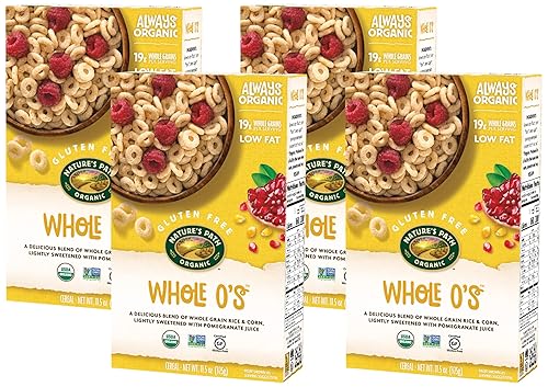 Vista 21 de Nature's Path Cereal integral sin gluten orgánico, 11.5 onzas, sin OMG, 0.67 oz de granos enteros, baja en grasa
