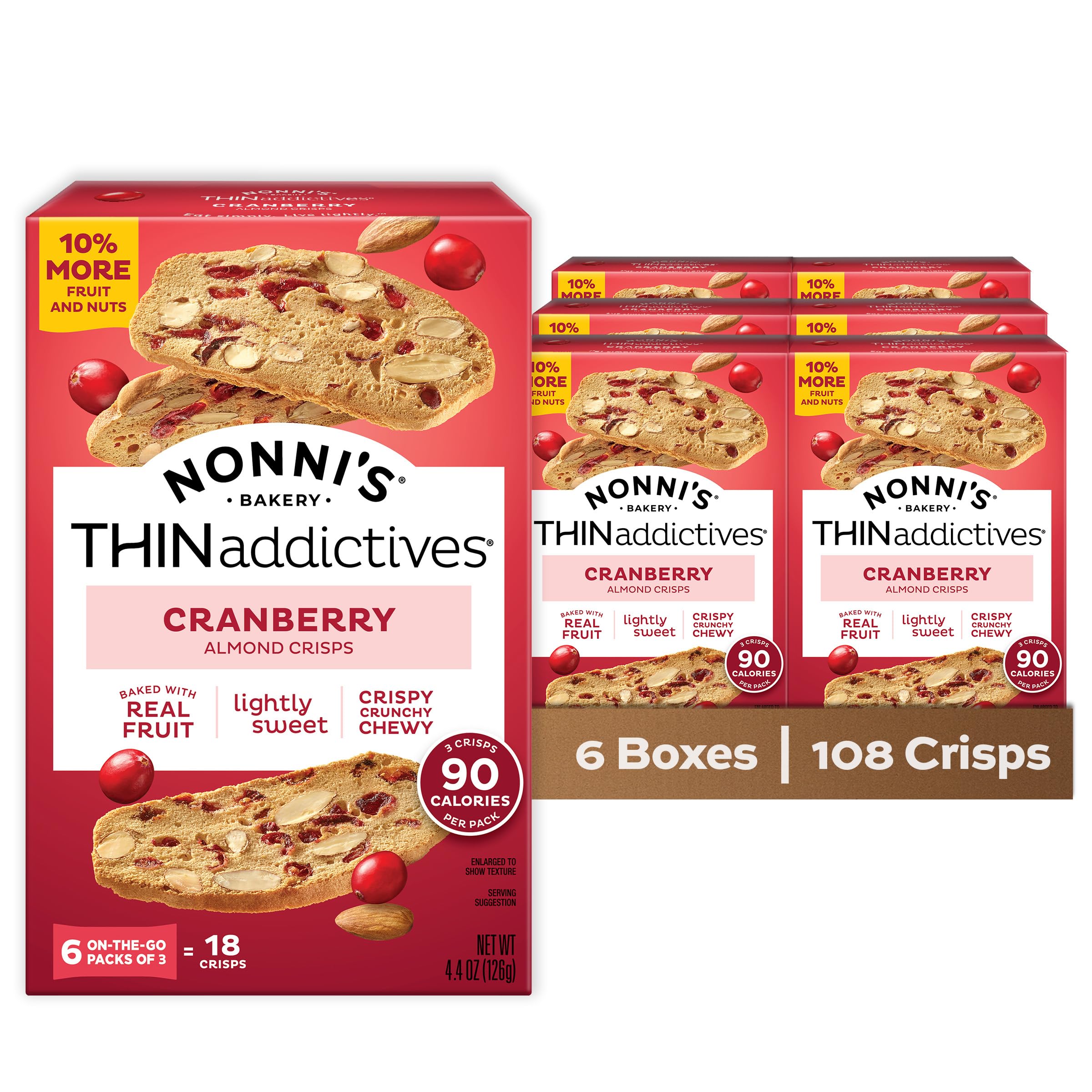 Amazon.com : Nonni's THINaddictives Cranberry Almond Nut Cookies