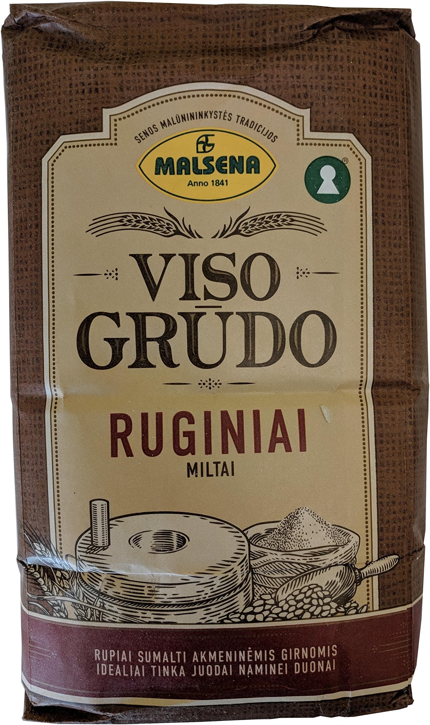 Malsena Wholegrain Rye Flour (Viso Grudo) 1.75kg