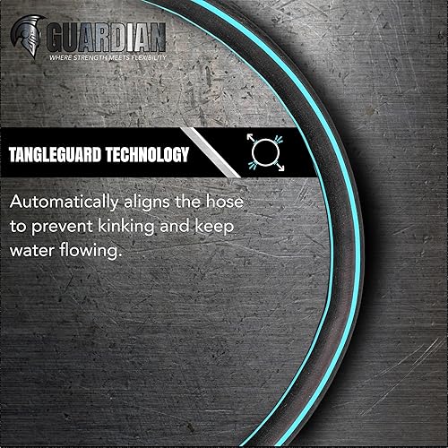 Miniatura 5 de Flexon Guardian - Manguera de jardín resistente a las torceduras de 58 pulgadas x 100 pies con tecnología TangleGuard, duradera, flexible, sin