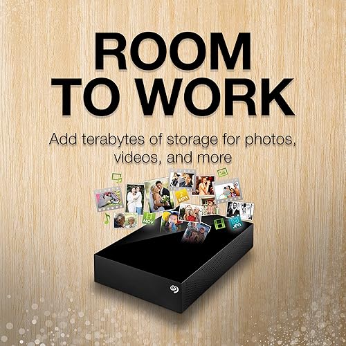 Miniatura 5 de Unidad de estado sólido de Seagate Desktop (HDD) de 8 TB con puerto USB 3.0 para PC, laptop y Mac, y 1 año de Rescue Service, color negro