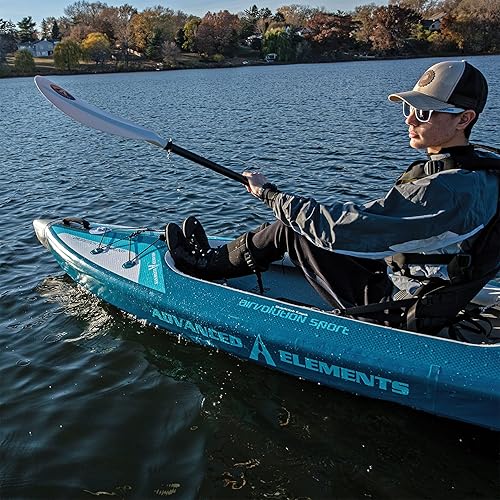 Miniatura 4 de Advanced Elements AirVolution Inflatable Kayak with Roller Bag and Pump - Single Seat or Tandem - Blue