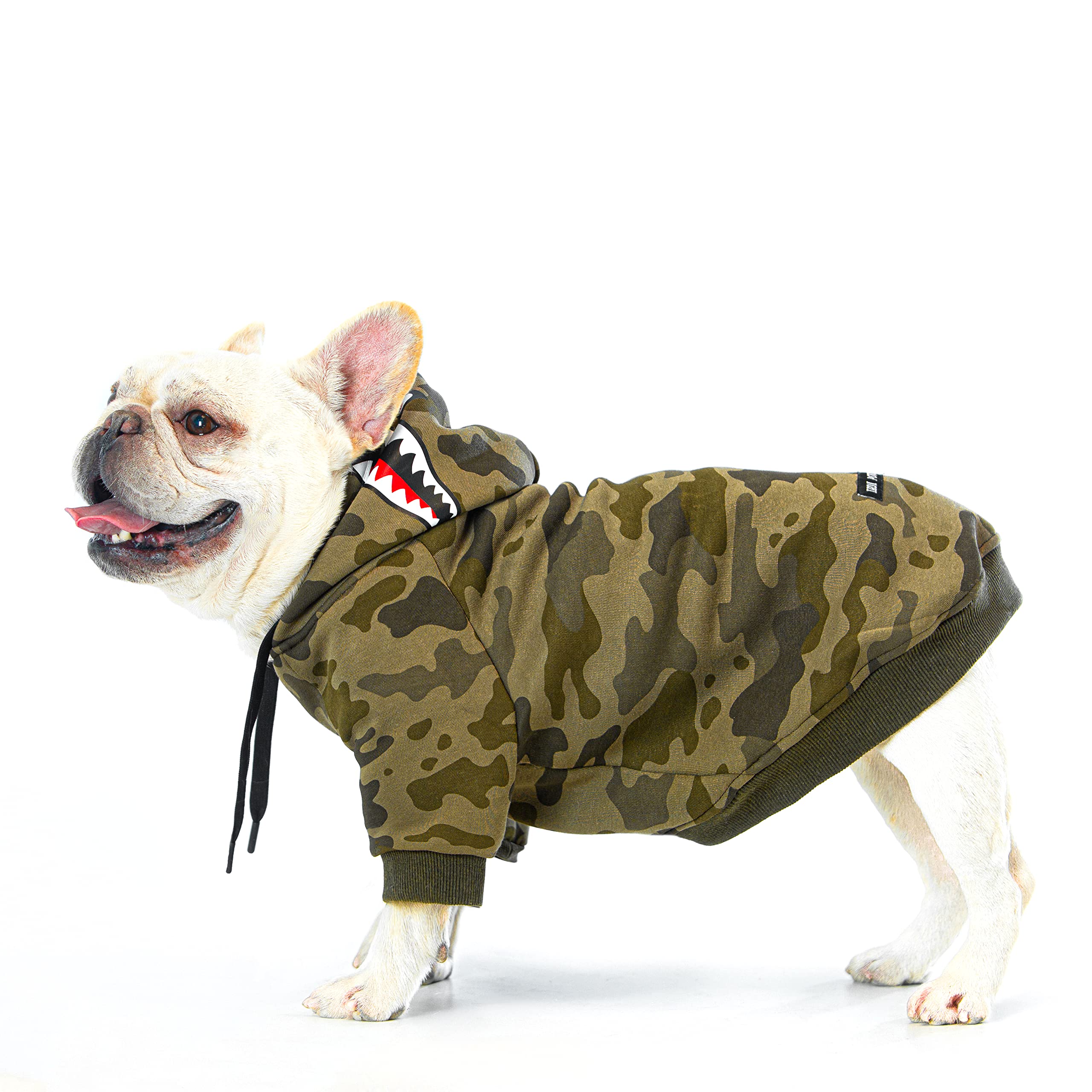 Woof Trails Camo Dog Hoodie Dog Clothes Extra Warm Fleece Lining Stretchy Fit for Small Medium Large Dogs (Camo, Large)