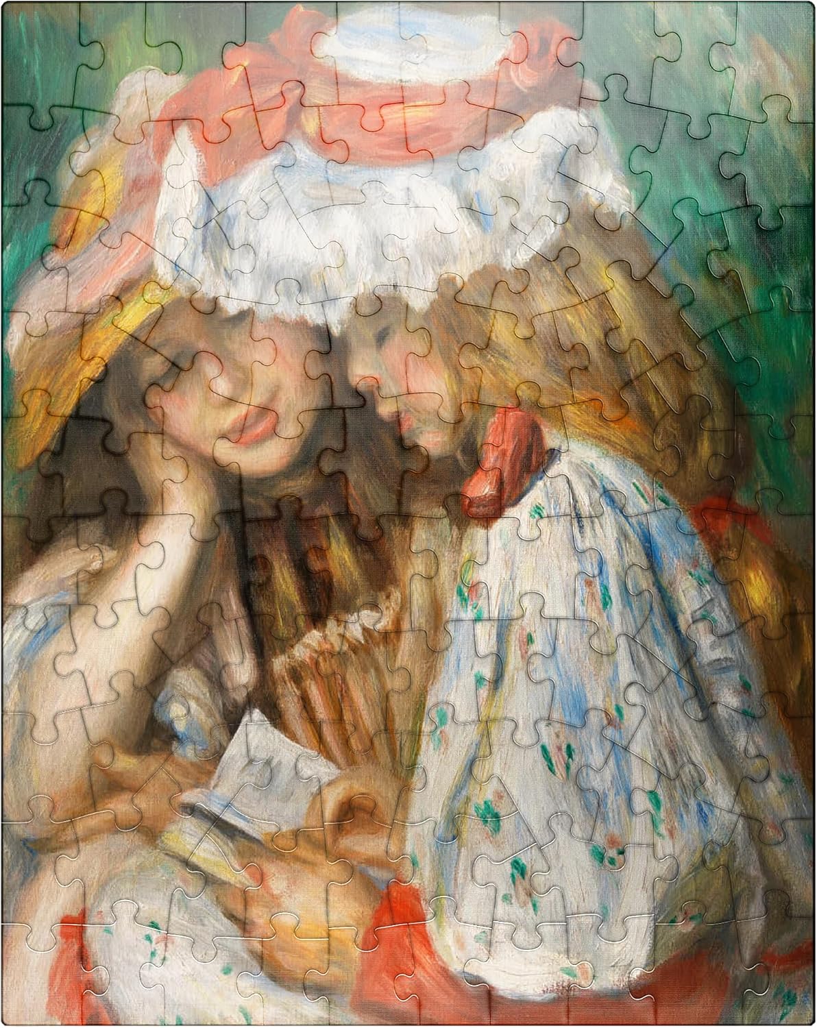 MyPuzzle Two Girls Reading 1890-1891 By Pierre-Auguste Renoir - Premium 500 Piece Jigsaw Puzzle for Adults