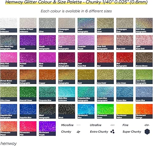 Miniatura 8 de Hemway Purpurina de poliuretano y resina epoxi, 3.5 onzas, aditivo metálico de escamas de cristal para pisos, joyas, vasos, pigmento de vidrio,