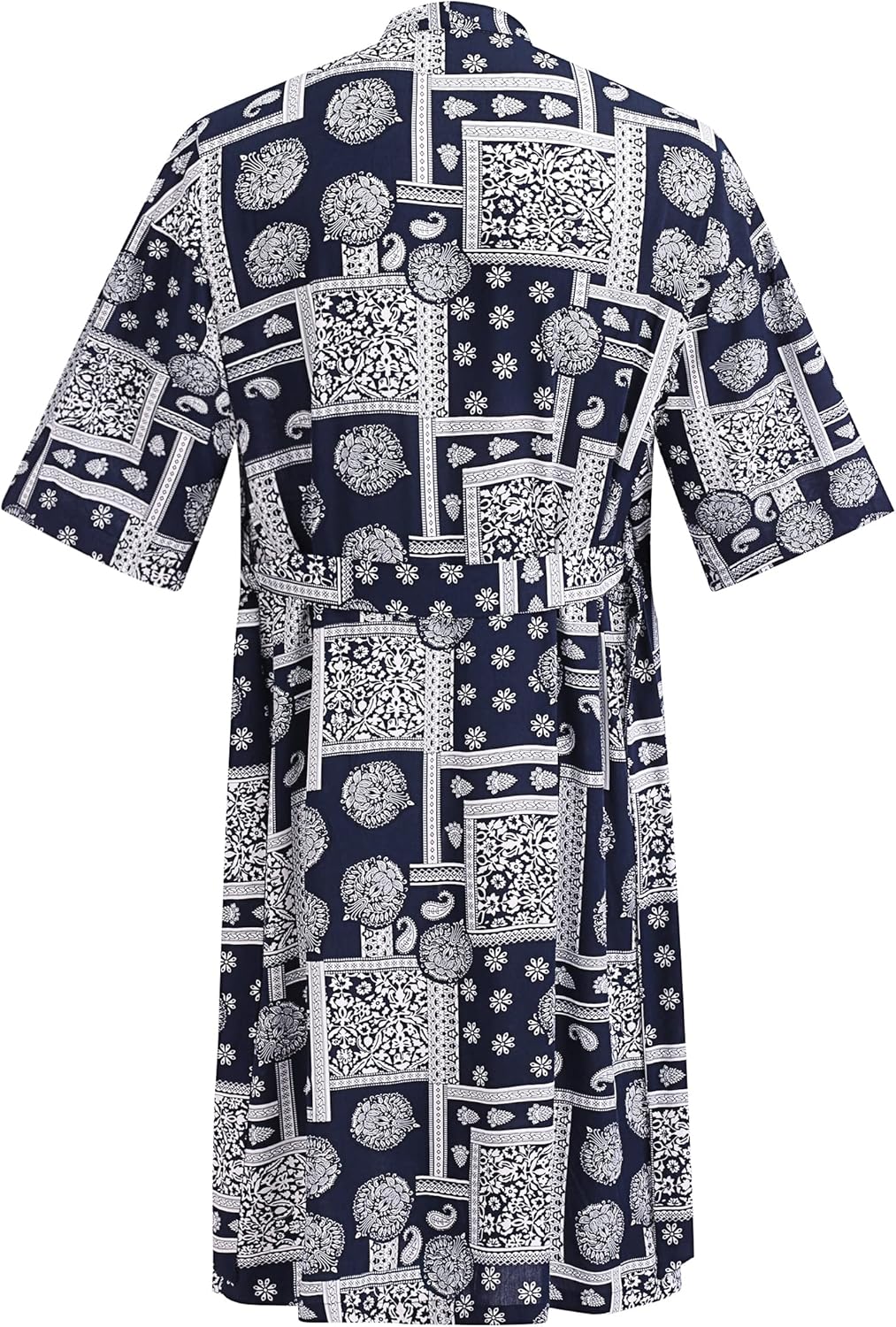 COOFANDY Men's Lightweight Kimono Robe Japanese Bathrobes Open Front Long Cardigan Cloak with Belt - Image 3