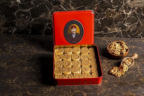Miniatura 18 de Hafiz Mustafa 1864 Istanbul Baklava - Caja de pastelería - Bocadillos de postre de Baklava horneados hechos de hojas de masa filo fresca, pistacho