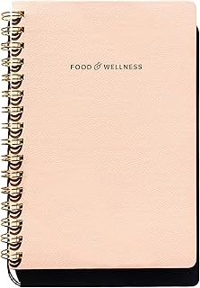 Kunitsa Co. Food and Exercise Journal for Women - Track Meals, Nutrition, and Weight Loss, 90 Days, Pink, 8.5 x 6 Inches
