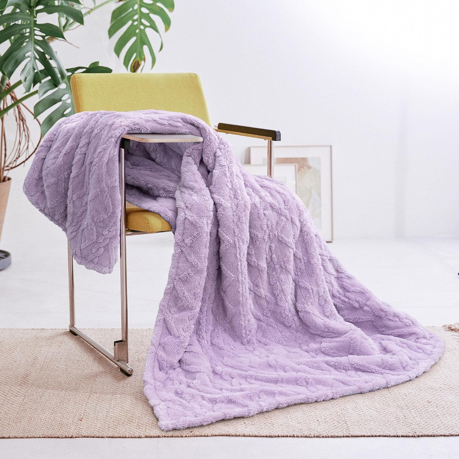Heated Blanket-Electric Blanket 50"x60" Soft Heated Throw Blanket with 5 Heating Levels & 3 Hours auto-Off,Machine Washable(Purple - Image 6