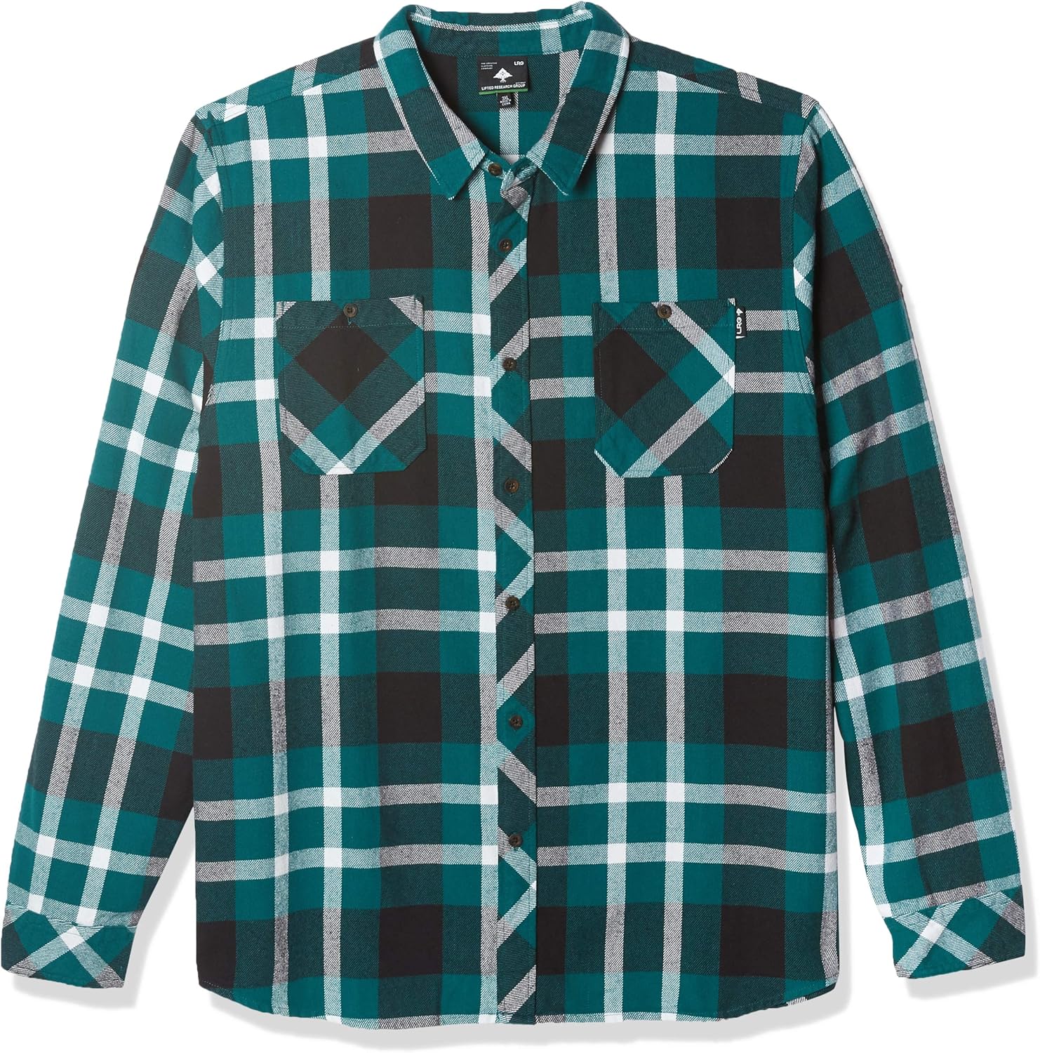 LRG Men's Lifted Research Group Long Sleeve Flannel Button Down Shirt