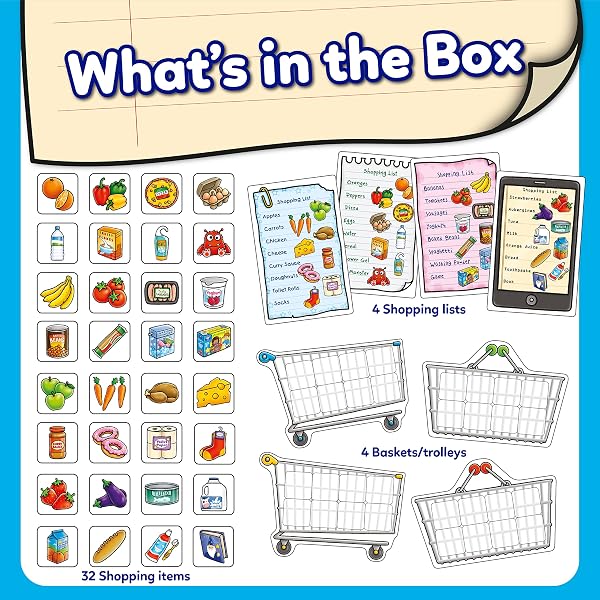 Orchard Toys Shopping List Memory Game - Matching and Memory Games for 3 Year Olds and Up - Kids Educational Toys and Learning Games - Children and Toddler Board Games Ages 3 to 7-2 to 4 Players - 3
