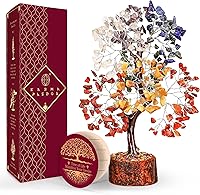 Vista 21 de KARMAPLEDGE Árbol de la vida de cristales curativos para energía positiva, protección y buena suerte, dinero, decoración de Feng Shui