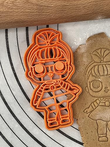 Miniatura 8 de L.O.L Surprise Doll - Cortador de galletas y molde LOL de 5 pulgadas a escala producido por 3D Kitchen Art (Doll 3)