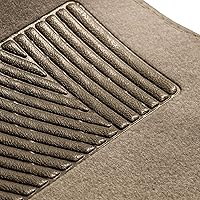 Vista 7 de FH Group Alfombrillas de coche – Ajuste universal combo de funda de asiento de coche pequeño, alfombrillas de piso beige protector de alfombra