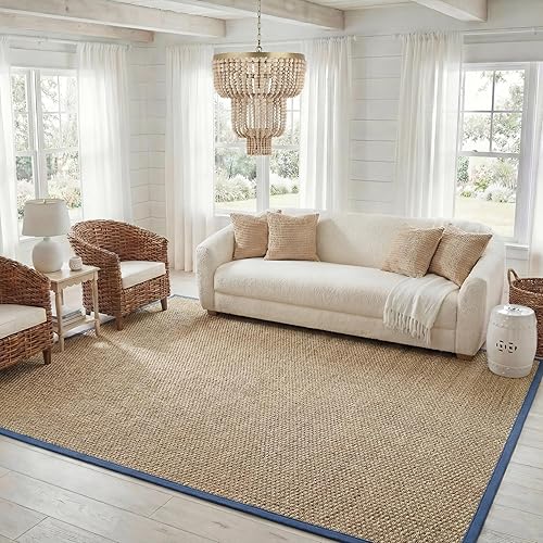 Vista 16 de Safavieh NF114A Natural Fiber Collection - Alfombra de fibras naturales de patrón trenzado, varios colores (5 x 8 pies), Sintético, beige