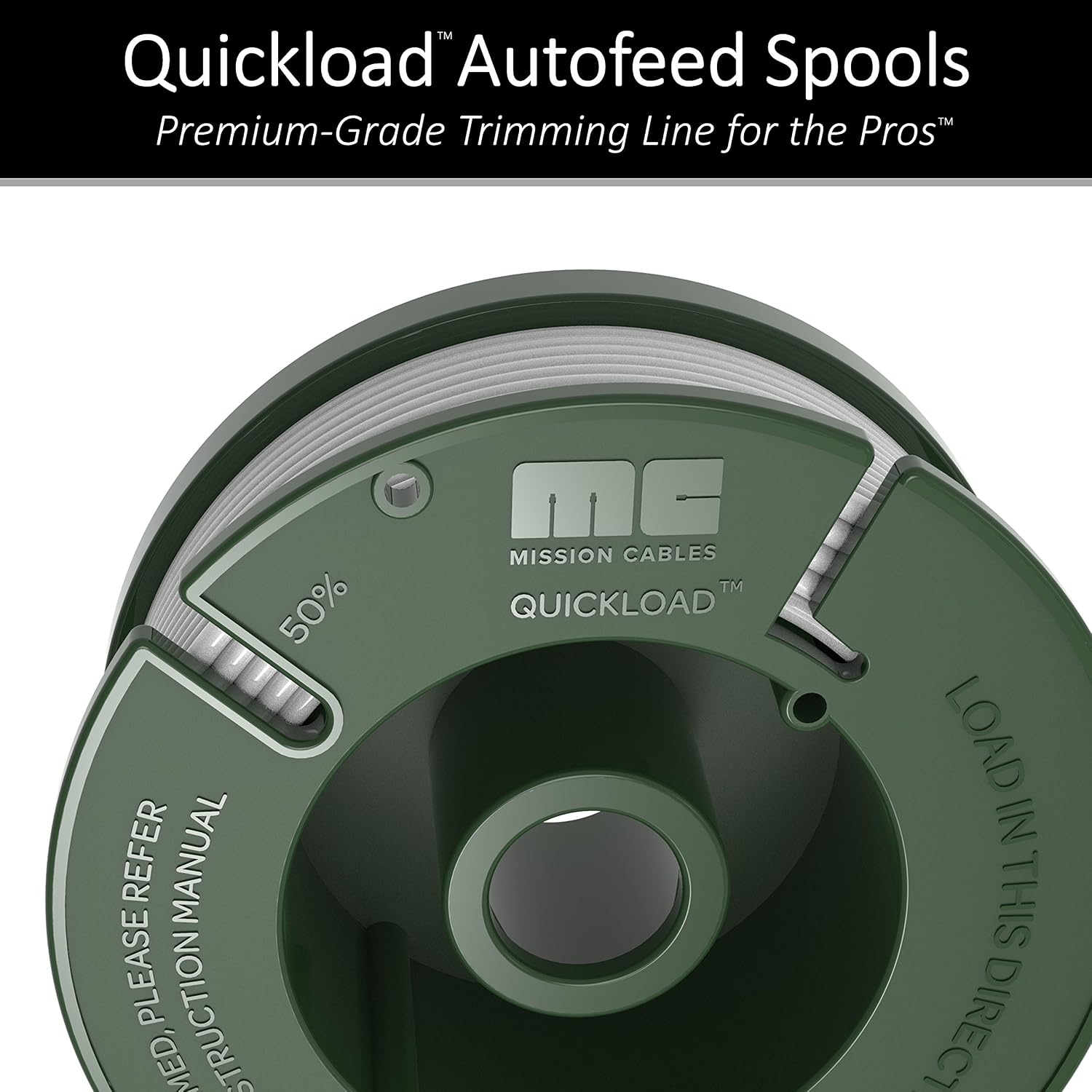 Quickload Spool for BLACK&DECKER Trimmers (compatible with AF-100), 3-Pack (Replacement 0.065" Autofeed Spool)