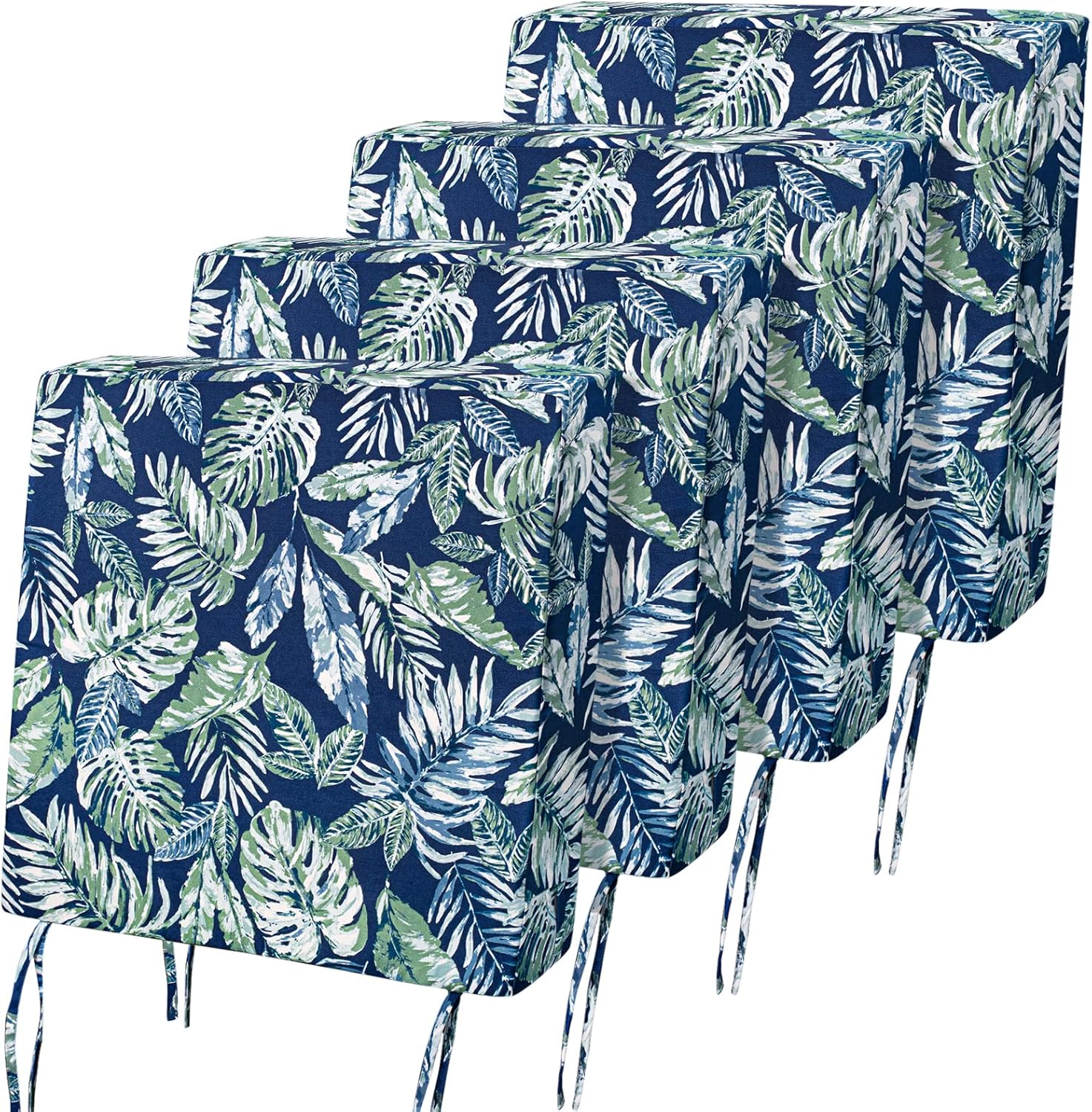 Sunlit Outdoor Cushion Covers, 4 Pack Waterproof Patio Chair Seat