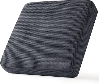 CHUN YI Stretch Sofa Seat Cushion Cover, Fitted Sofa Couch Cushion Covers Furniture Protector, Replacement for Individual Cushion Checks Jacquard Sofa Seat Furniture Cover(1 Seater,Grey)
