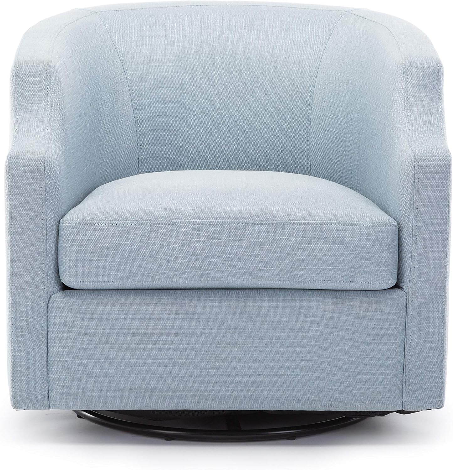 Isabelle Sky Blue Swivel Glider Barrel Chair - Ultimate Comfort!