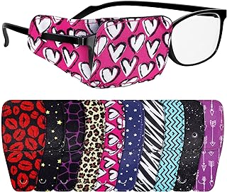 Sosation 10 Pcs Eye Patches for Adult Left Right Eye, Eyepatch for Glasses, Mixed