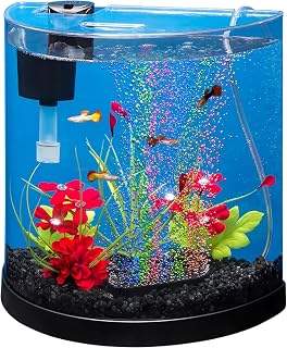 Tetra Half-Moon Acrylic Starter Fish Tank Kit, 3 Gallon
