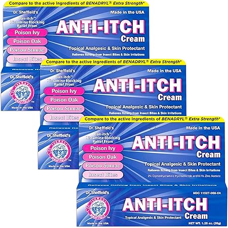 Amazon Com Dr Sheffield S Anti Itch Cream Topical Analgesic Skin Protectant Ms60746 2 Box Health Household